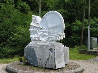 Monument voor Fabio Cassartelli aan de voet van de col de Portet d'Aspet