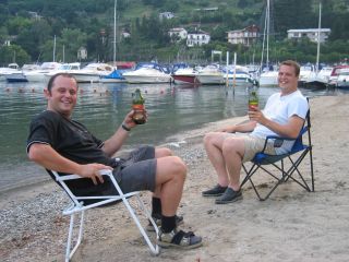 Nog even op ons strand aan het Lago Magiorre genieten.