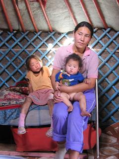 De gastfamilie in Mongolie