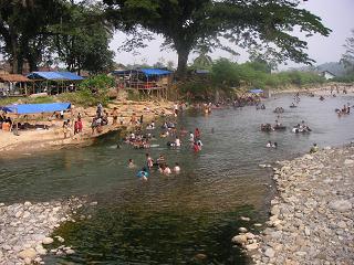 Lekker zwemmen in de rivier