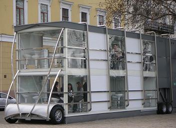 Een mobiel cafe