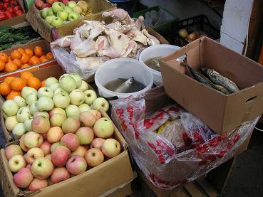 Vis, vlees en fruit...