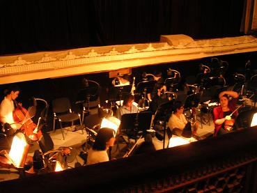 Het orkest in de bak