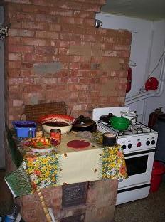 De keuken bij de familie